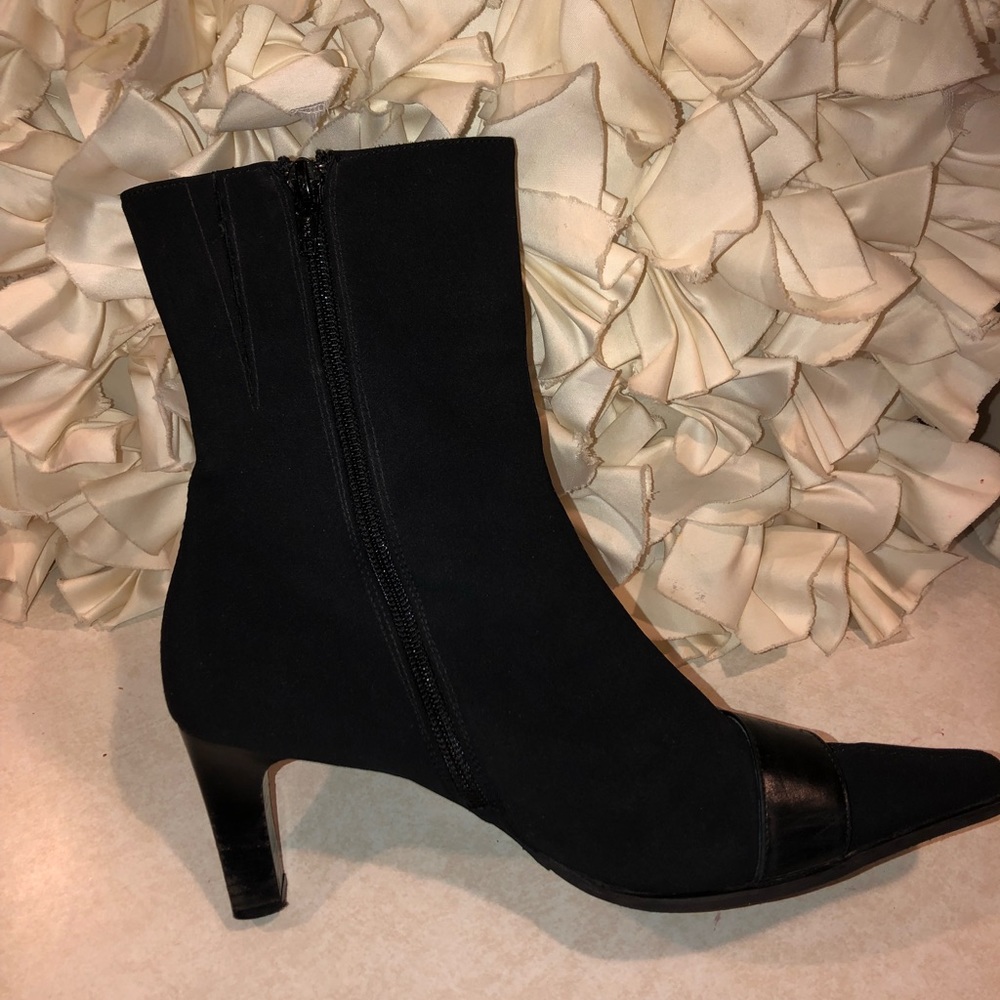 Vintage Paul Green Neoprene Sock Ankle Boots with toe buckle, Size 7 US - Picture 3 of 8